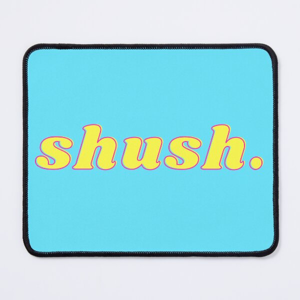 Item preview, Shush. retro vintage 1960s sign funny typography introvert quiet designed and sold by marie-inks.
