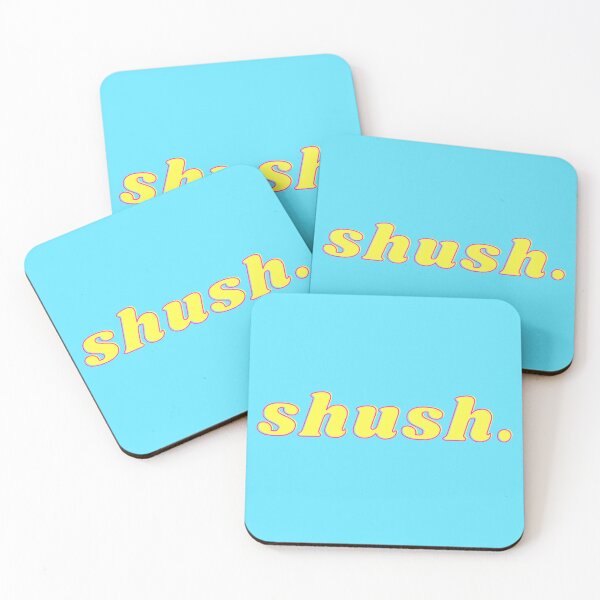 Item preview, Shush. retro vintage 1960s sign funny typography introvert quiet designed and sold by marie-inks.