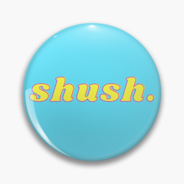 Item preview, Shush. retro vintage 1960s sign funny typography introvert quiet designed and sold by marie-inks.