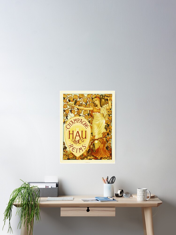 Champagne DUVAL-LEROY 額縁アートポスター Duval Leroy French Champagne Poster, Party Liquor Bar