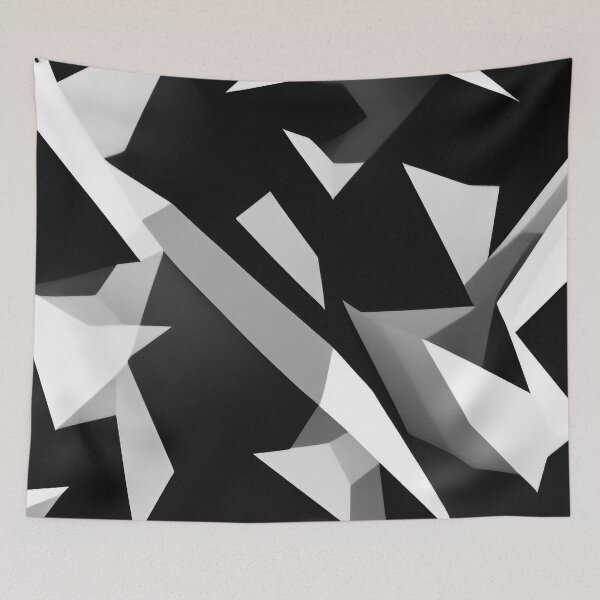 Item preview, Modern Geometric Fade Pattern With Monochromatic Color Scheme of Black designed and sold by NECHSTORE.