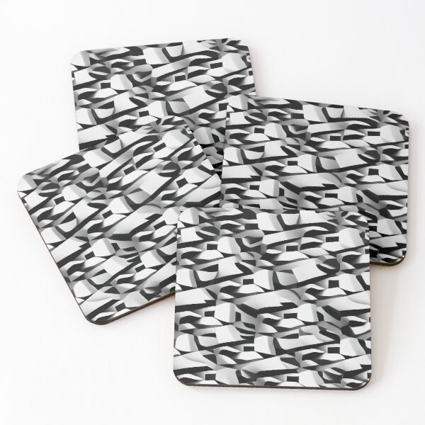 Item preview, Modern Monochromatic Pattern With 3D Effect designed and sold by NECHSTORE.