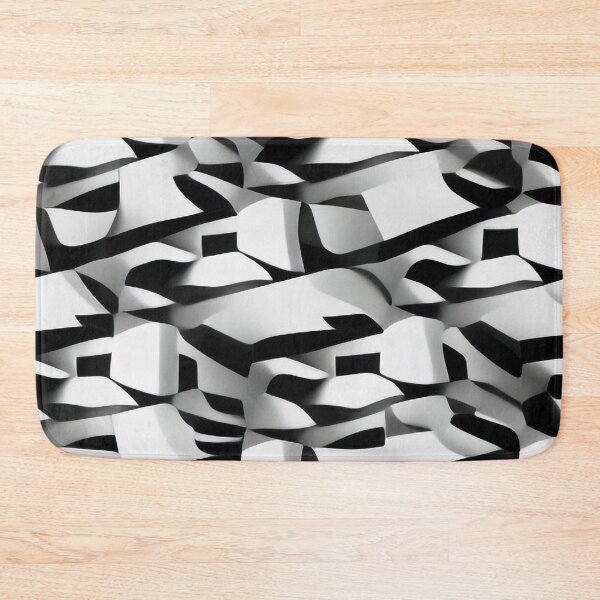 Item preview, Modern Monochromatic Pattern With 3D Effect designed and sold by NECHSTORE.