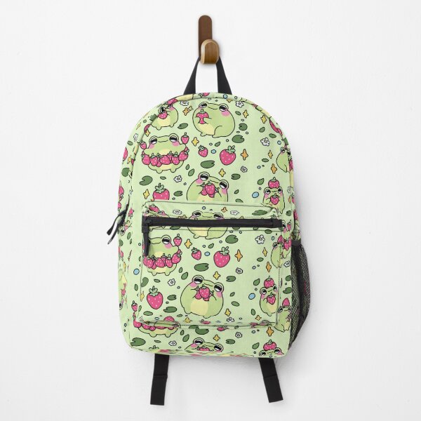 Item preview, Cute Kawaii Pastel Color Frog with a Strawberry #2 designed and sold by Annisa Yuwanda.