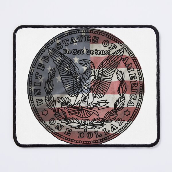 Item preview, Morgan Dollar Coin White stars and stripes designed and sold by Hammered Time.