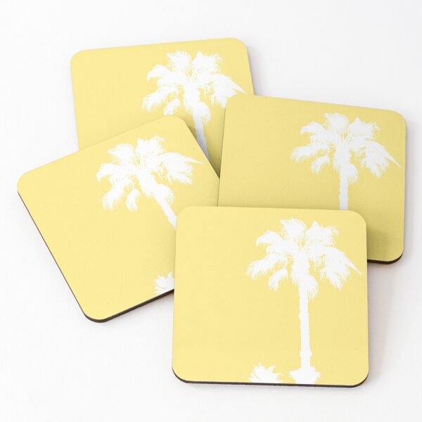 Item preview, Palm tree silhouette on yellow background designed and sold by by-jwp.