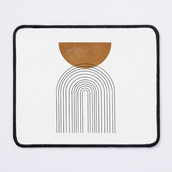 Item preview, Modern Contemporary Composition Minimalist Sunrise Abstract Flow Poster Arch Balance Brown Sun Rainbow Mid-Century lines Boho Geometric designed and sold by thanyaj.