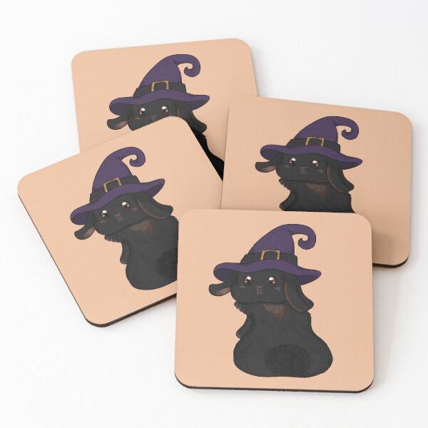 Item preview, Solid Black Rabbit Witch _ Bunniesmee Halloween Edition  designed and sold by bunniesmee.