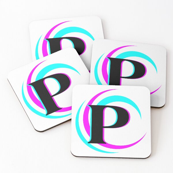 Item preview, Blue Pink Swirl Monogram P designed and sold by Coffee Lifestyle.