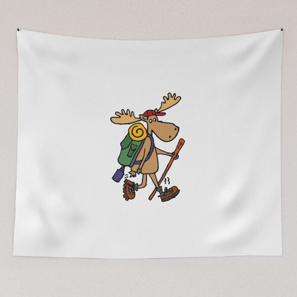 Item preview, funny cool moose hiker designed and sold by stickymen.