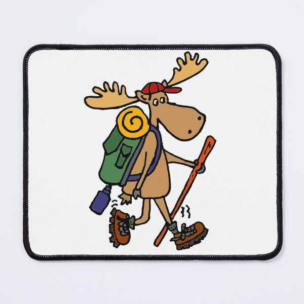 Item preview, funny cool moose hiker designed and sold by stickymen.