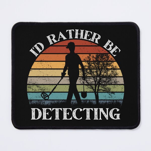 Item preview, I'd Rather Be Detecting Metal Detecting Hobbyist Retro Vintage Sun Design designed and sold by BearCaveDesigns.