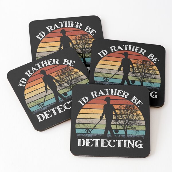 Item preview, I'd Rather Be Detecting Metal Detecting Hobbyist Retro Vintage Sun Design designed and sold by BearCaveDesigns.