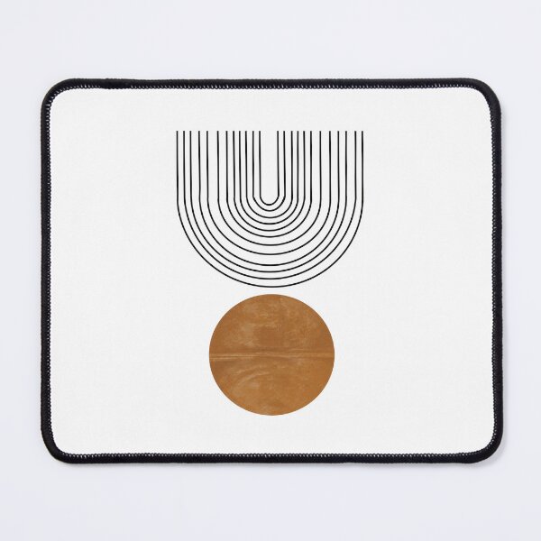 Item preview, Modern Contemporary Composition Minimalist Sunrise Abstract Flow Poster Arch Balance Brown Sun Rainbow Mid-Century lines Boho Geometric designed and sold by thanyaj.