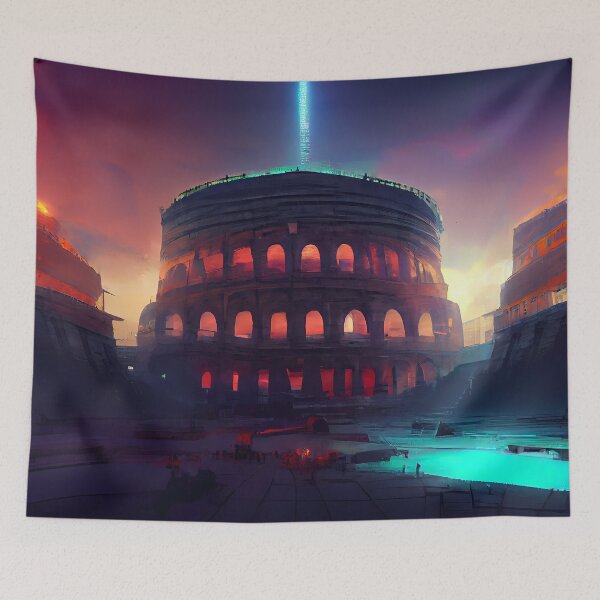 Item preview, Cyberpunk Colosseum in Ancient Rome designed and sold by ai-holics.