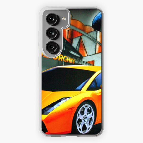 Printed Faux Leather Flip Phone Case For Samsung - Pink Lambo