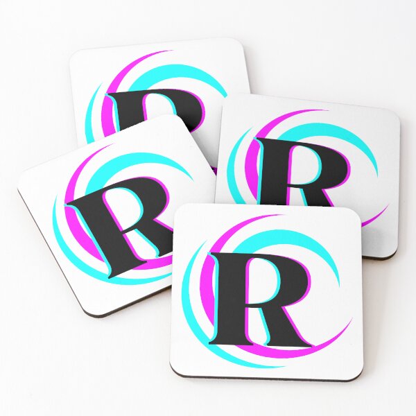 Item preview, Blue Pink Swirl Monogram R designed and sold by Coffee Lifestyle.