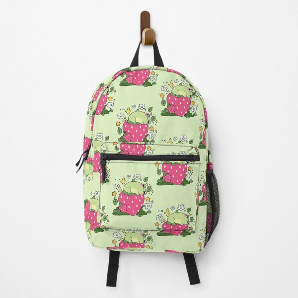 Item preview, Cute Kawaii Pastel Color Frog with a Strawberry #3 designed and sold by Annisa Yuwanda.