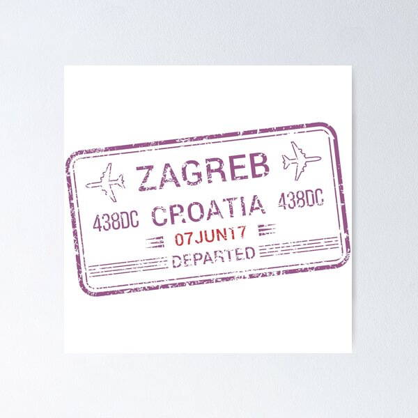 Item preview, Croatia, Zagreb - Passport Stamp designed and sold by Sejmen.