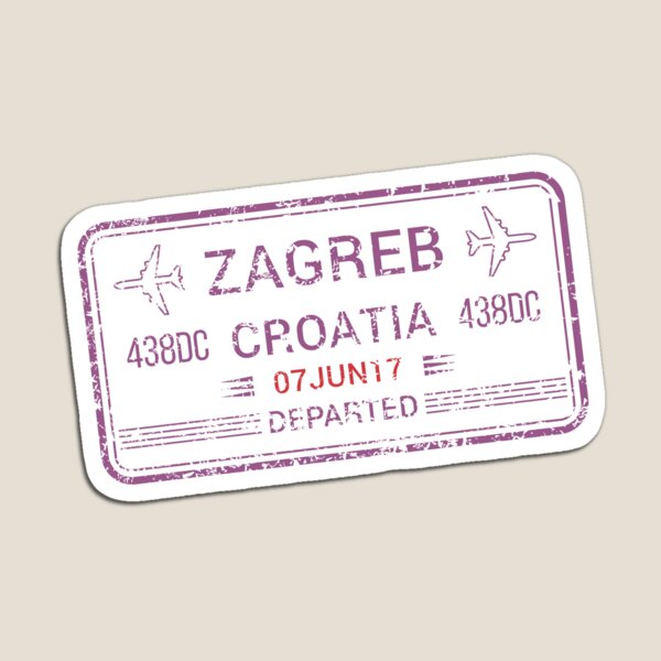 Item preview, Croatia, Zagreb - Passport Stamp designed and sold by Sejmen.
