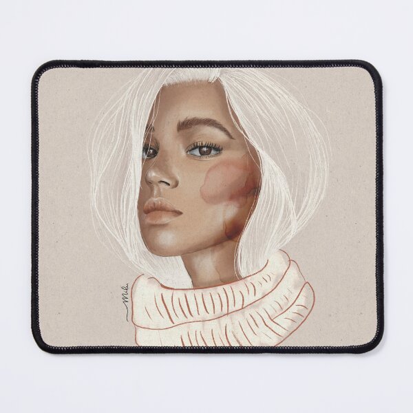 Item preview, illustration portrait woman sweater cold designed and sold by MiluArt.