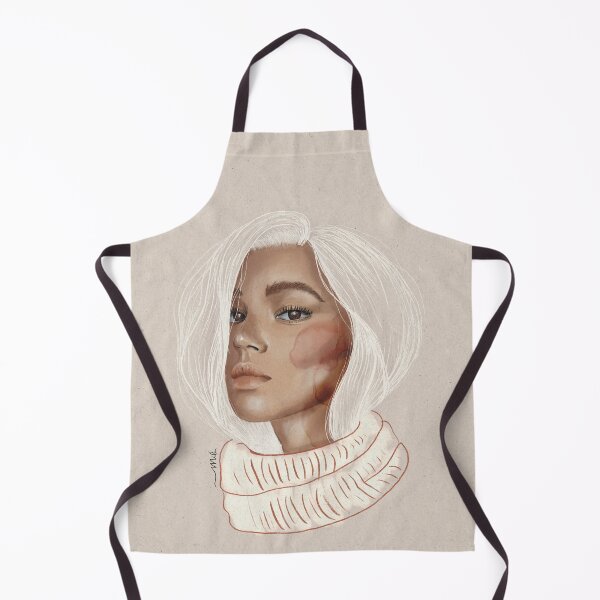 Item preview, illustration portrait woman sweater cold designed and sold by MiluArt.