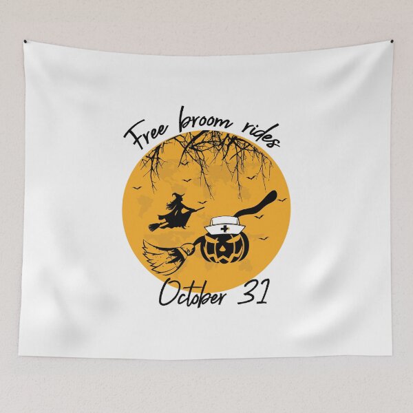 Item preview, Free Broom Rides October 31 designed and sold by AdventArt.