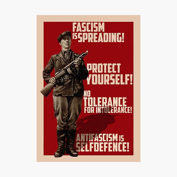 Fascism is Spreading! Protect yourself! Photographic Print