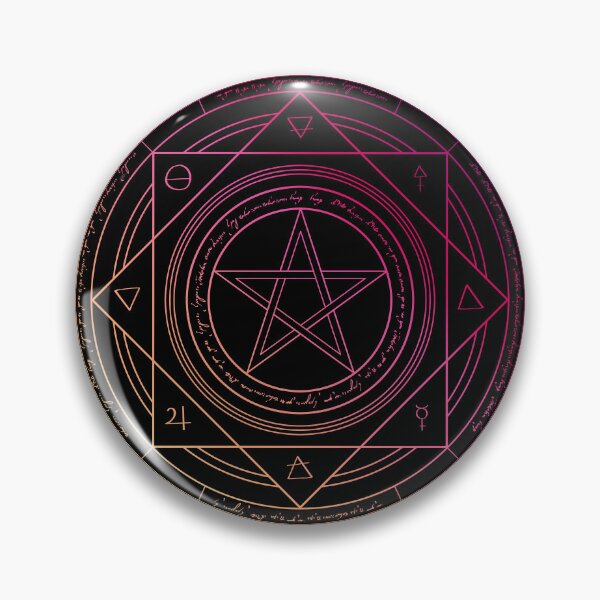 Item preview,  Pink and Yellow Alchemy Symbols Magic Circle designed and sold by Saanis.