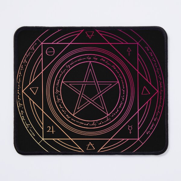 Item preview, Pink and Yellow Alchemy Symbols Magic Circle designed and sold by Saanis.