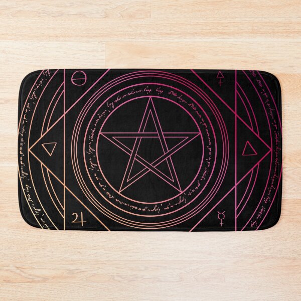 Item preview,  Pink and Yellow Alchemy Symbols Magic Circle designed and sold by Saanis.
