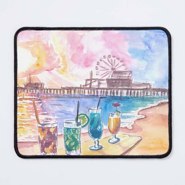 Item preview, Sunset Fruit Cocktails with Santa Monica Pier at the Beach designed and sold by artshop77.