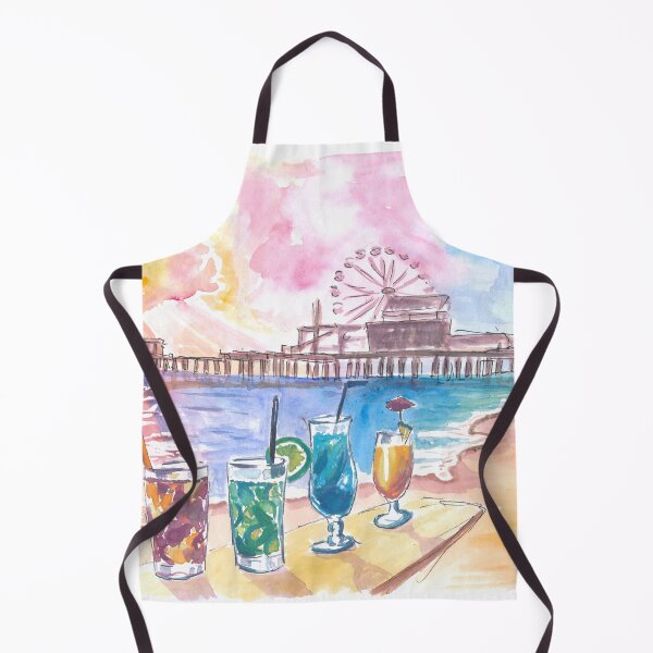 Item preview, Sunset Fruit Cocktails with Santa Monica Pier at the Beach designed and sold by artshop77.