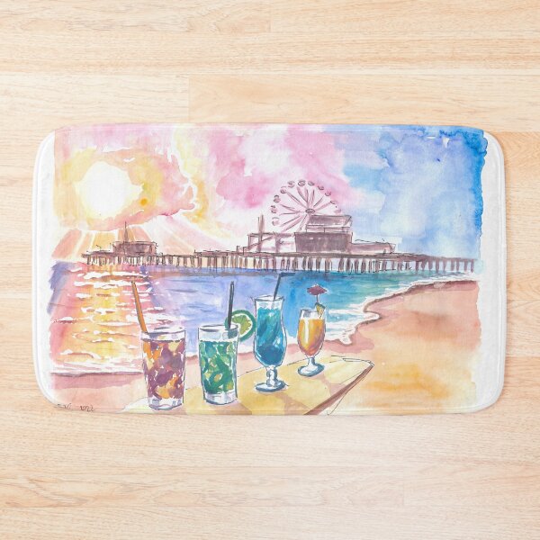 Item preview, Sunset Fruit Cocktails with Santa Monica Pier at the Beach designed and sold by artshop77.