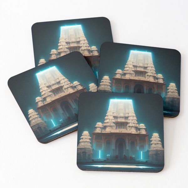 Item preview, Cyberpunk Temple of Ancient India designed and sold by ai-holics.
