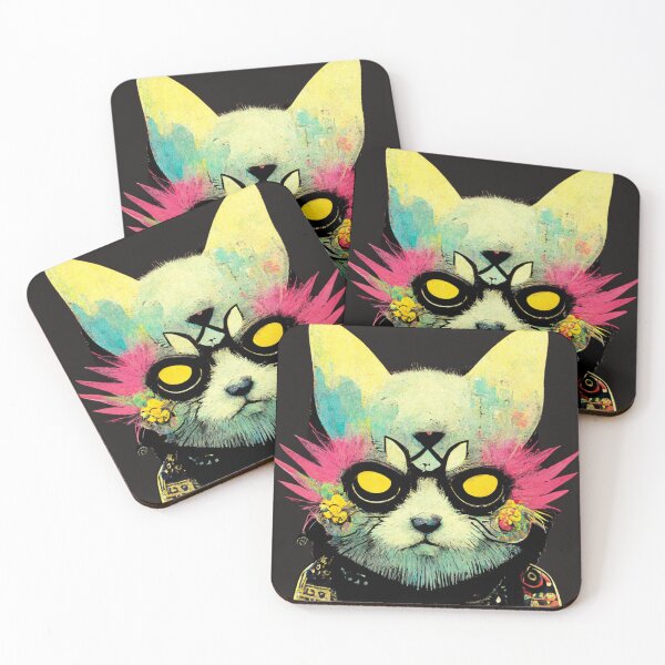 Item preview, punk rock cat designed and sold by keyd-studio.