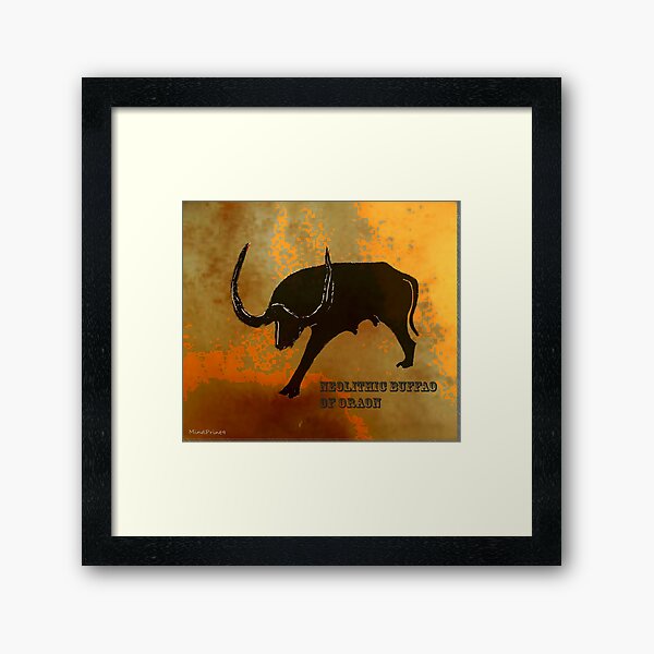 Neolithic Buffalo of Oran Framed Art Print