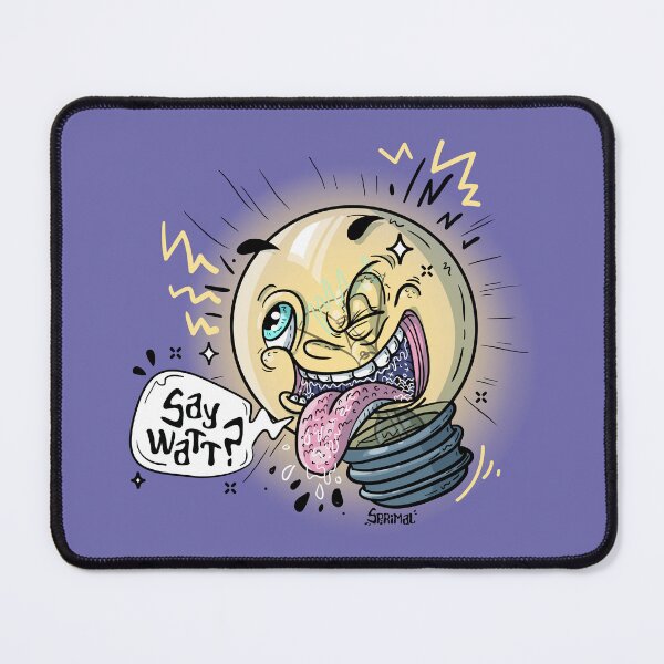 Item preview, Say Watt? funny lightbulb pun designed and sold by SPIRIMAL.