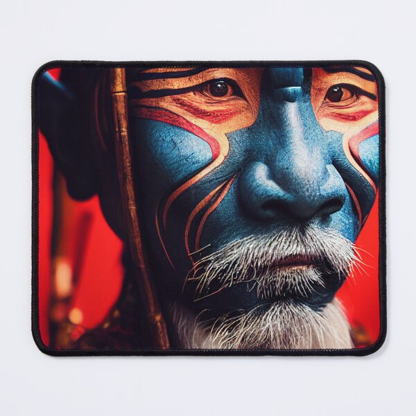 Item preview, Old Man Shaman King Priest – Portrait Of An Old Shaman Psychedelic Ritual Ceremony designed and sold by MadeByRobots.