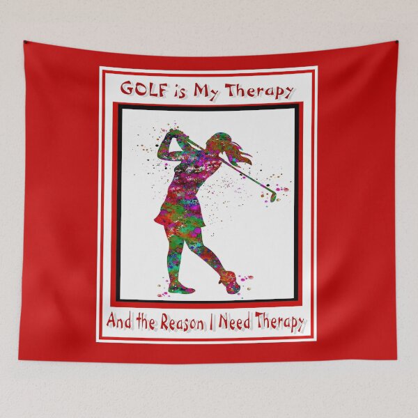 Item preview, GOLF is My THERAPY : Sign Saying Print designed and sold by posterbobs.