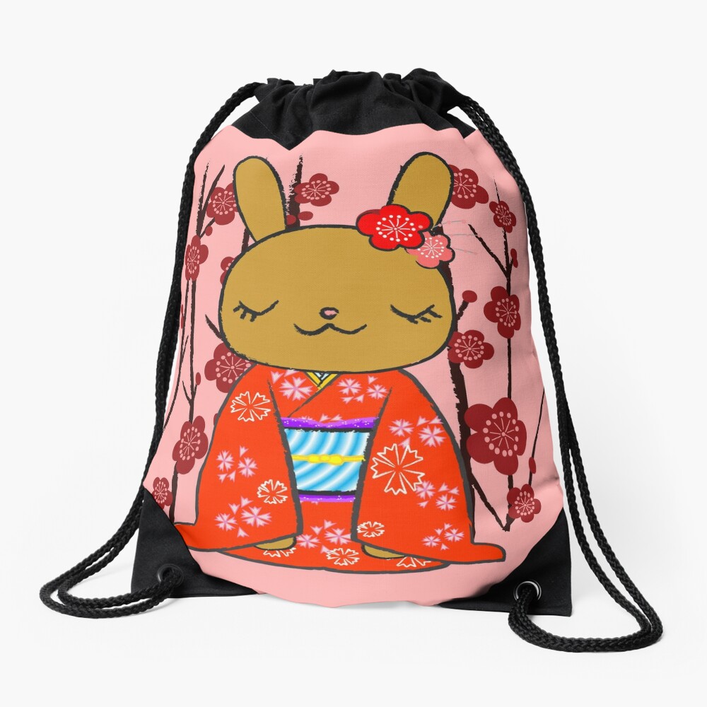 Kimono Bunny! Usahime the Rabbit Drawstring Bag for Sale by