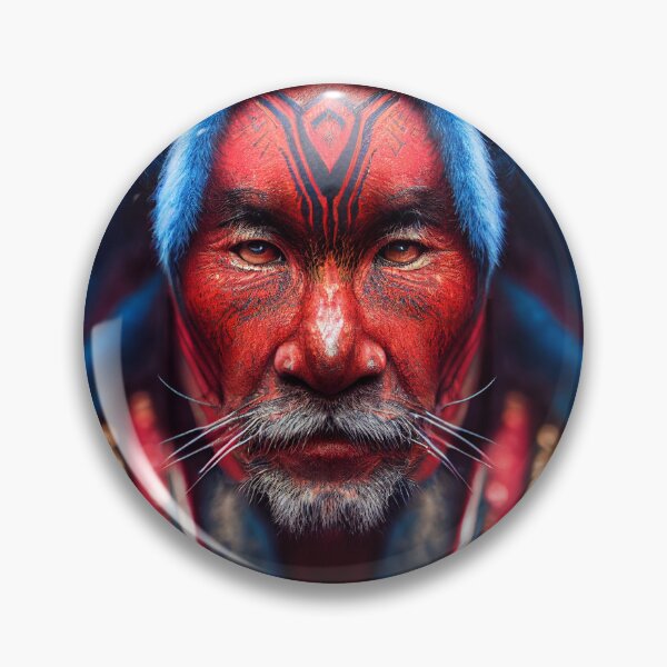 Artikelvorschau, Old Man Shaman Priest – Porträt einer psychedelischen rituellen Zeremonie eines alten Schamanen entworfen und verkauft von MadeByRobots.