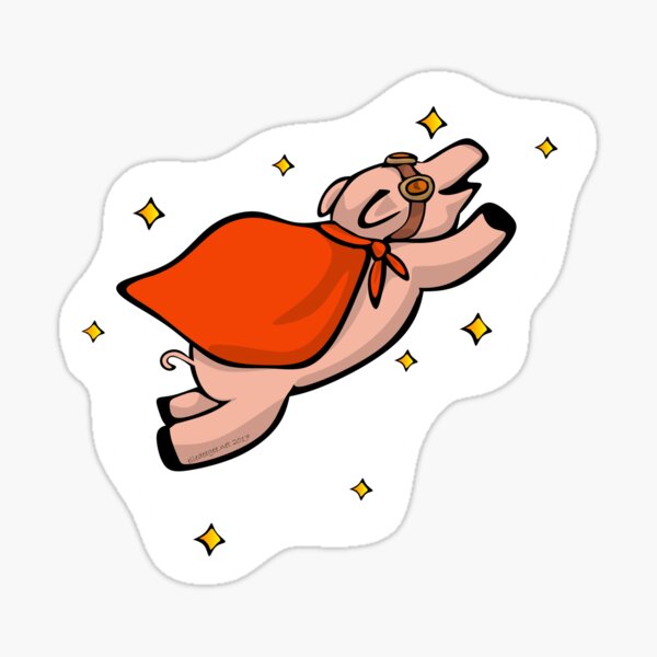 Swine in the Sky with Diamonds Sticker