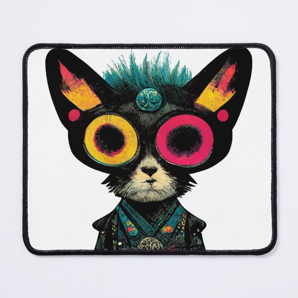 Item preview, punk cat big eyes designed and sold by keyd-studio.