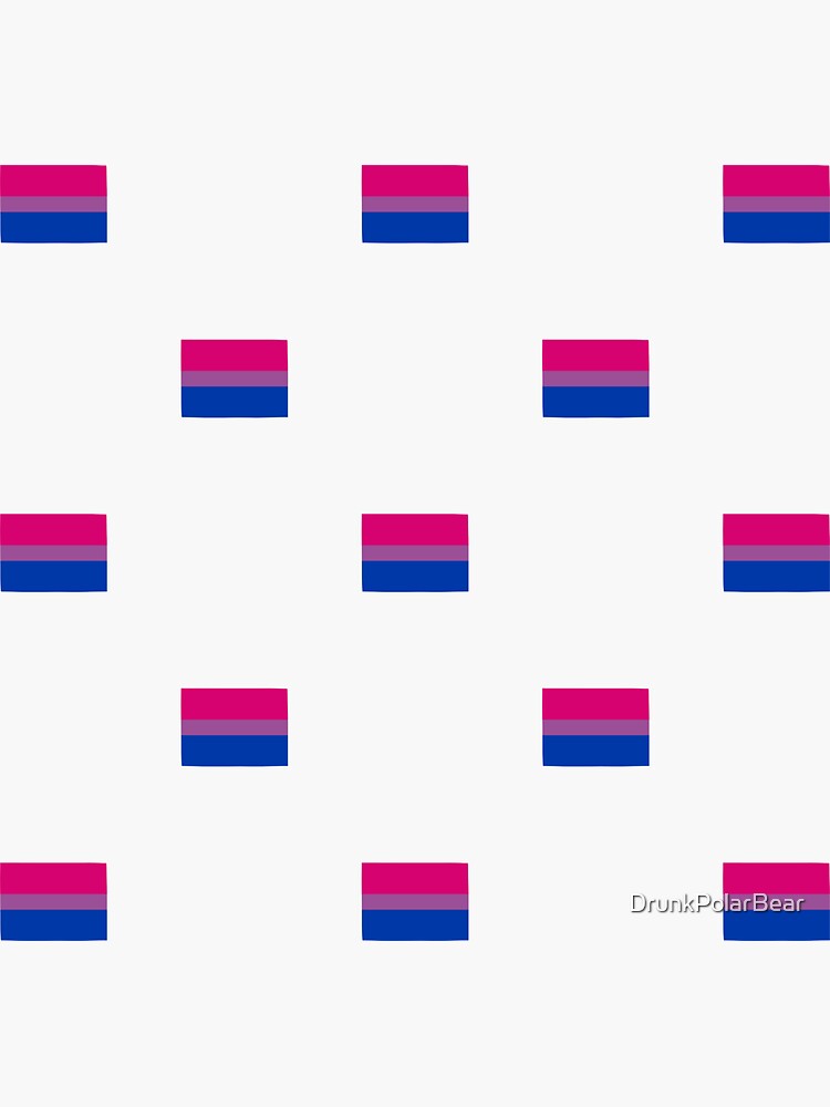Tiny Bisexual Pride Flags Sticker For Sale By Drunkpolarbear Redbubble