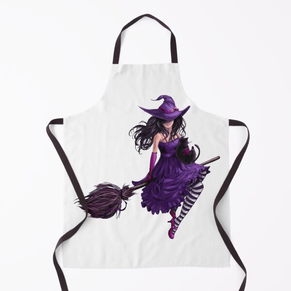 Item preview, Witch riding on broom illustration, East Germany Witchcraft Purple Hill Witch, Halloween designed and sold by BlackDiamond96.