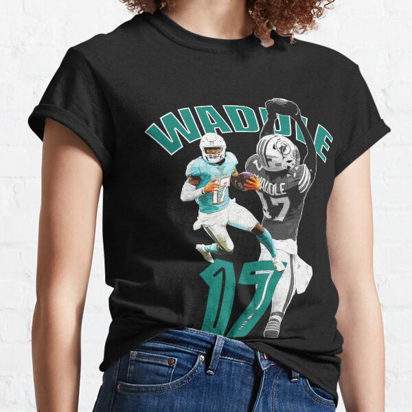 ORANGE Dolphins Jaylen Waddle 17 Logo LADIES V-NECK T-shirt ADULT