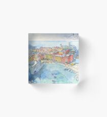 Vernazza, Cinque Terre Acrylic Block
