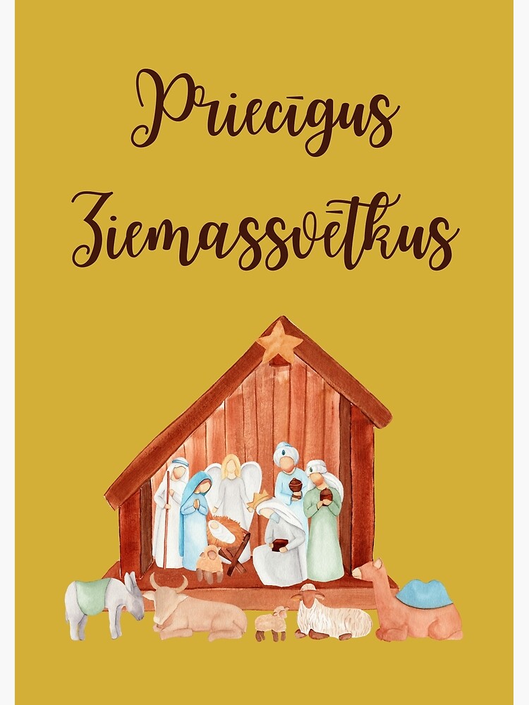 "Priecīgus Ziemassvētkus (Frohe Weihnachten auf Lettisch), lettische