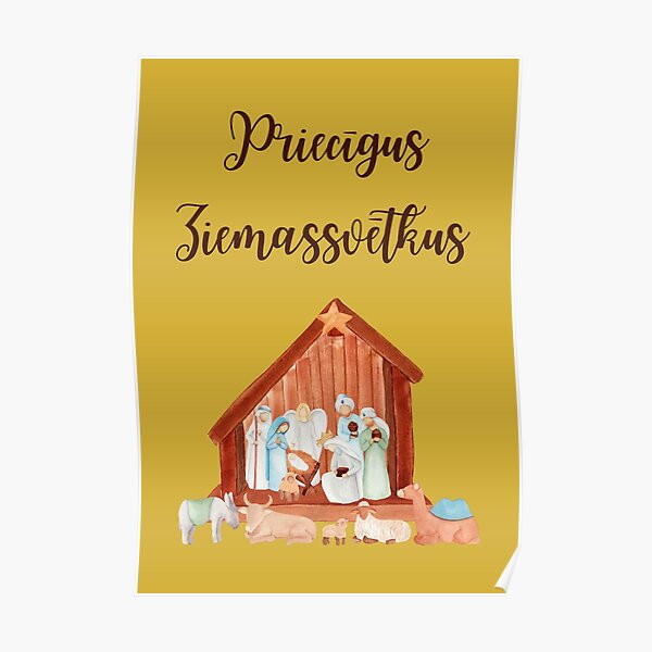 "Priecīgus Ziemassvētkus (Frohe Weihnachten auf Lettisch), lettische